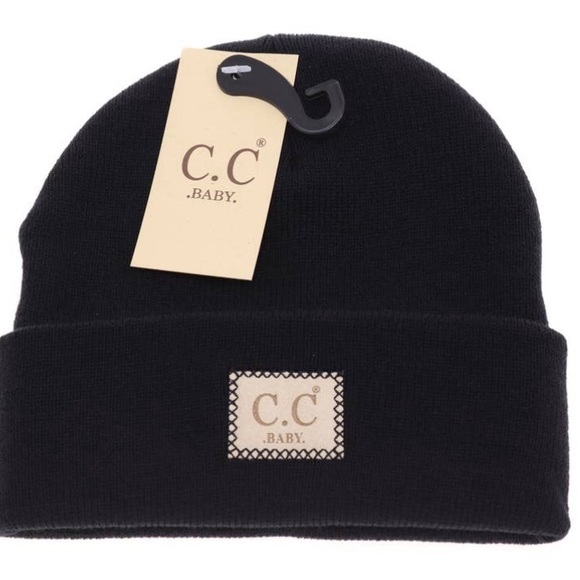 Infant Baby Assorted Oversize Logo Patch Knit Cuffed Beanie Skull Cap Hat NIP - Picture 9 of 9